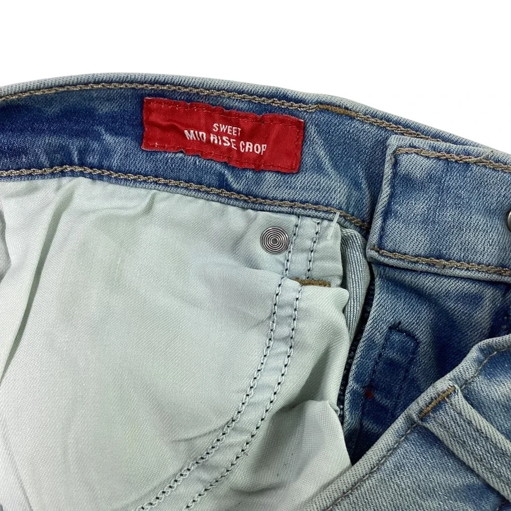 Lucky Brand Sweet Crop Jeans Mid Rise‎ Advanced Stretch Light Wash 14/32 NWT